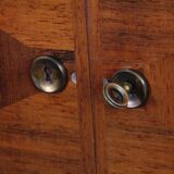 Large mahogany, oak and mother-of-pearl cabinet from the 1940s