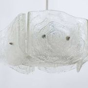 Frosted glass chandelier from the mid-century by J. T. Kalmar, Austria, 1960s.