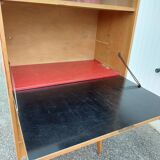 Secretary chest of drawers vintage light wood year 50 60