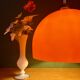 Vintage orange glass pendant globe