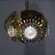 Italian brass and glass ceiling lamp, 1960s