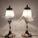 Paire de lampes de table en verre de Murano. Italie, années 1970