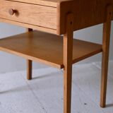 Vintage Scandinavian Oak Bedside Table, 1950s/60s