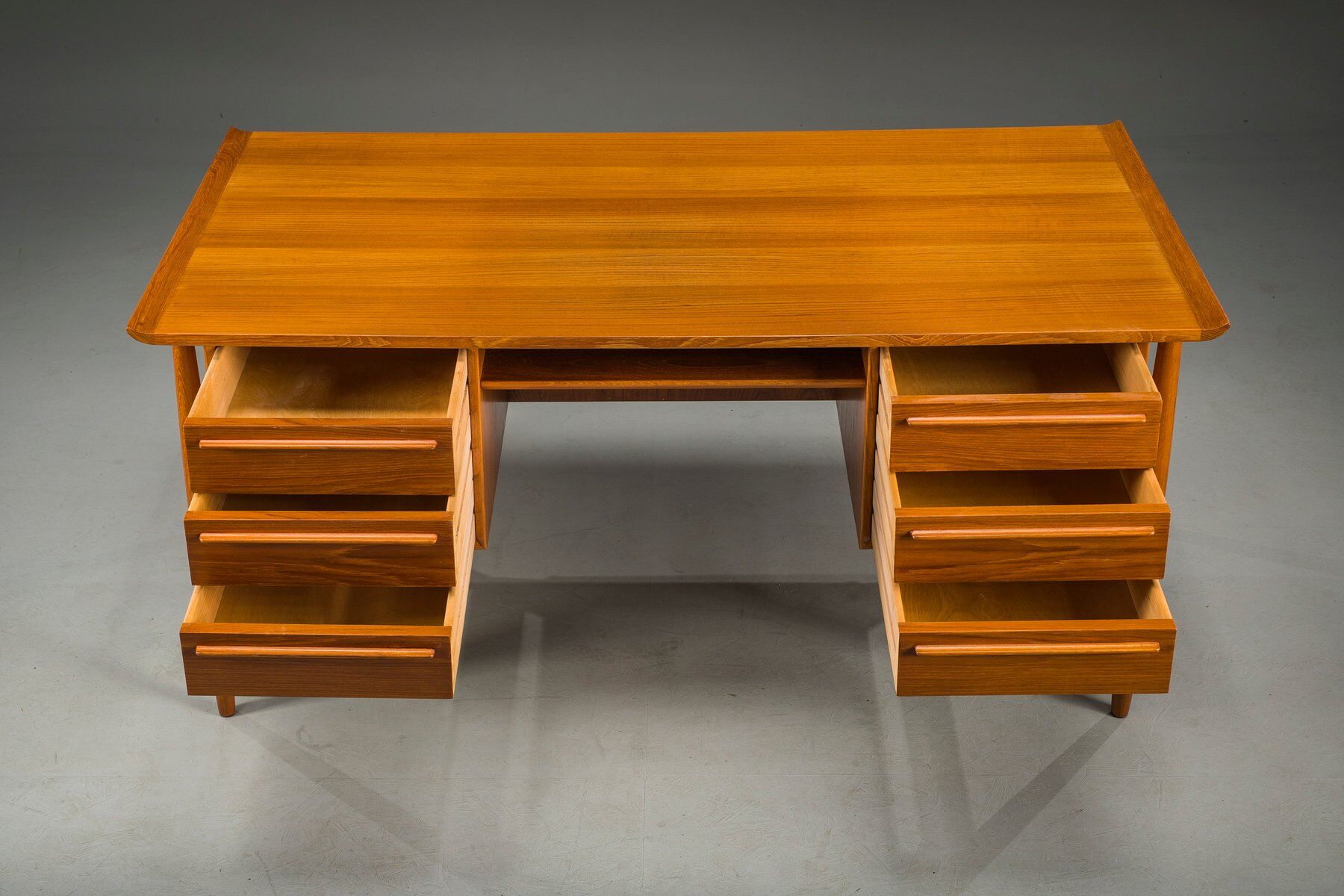 Mid-century Danish teak executive desk by Arne Vodder for H.P. Hansen, 1960s