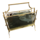 Porte revue en verre teinté et laiton