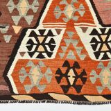 6x10 Grey & Pink Vintage Kilim Rug, Aesthetic Rug, Rugged Rug, 171x306Cm