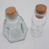 Pair of glass jars