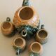 Tea and coffee service 4 cups with lid + teapot 0.5L vegetable form