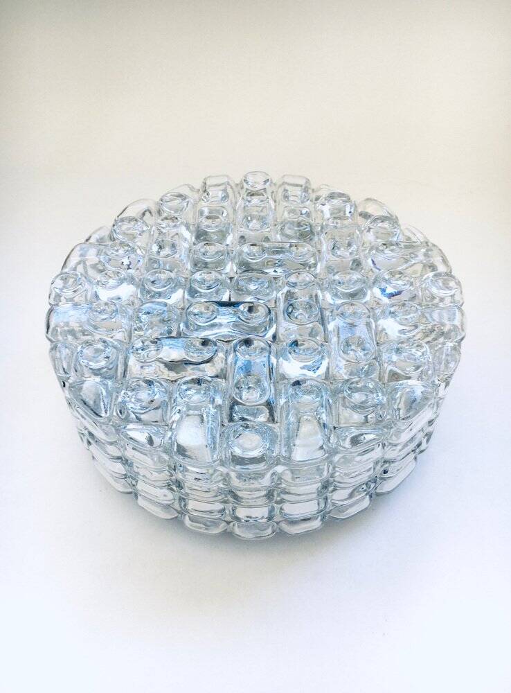 Wall lamp in glass by Erco Leuchten, 1960s