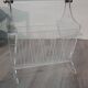 Vintage plexiglass magazine rack France 1980s