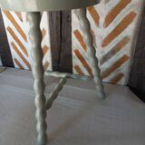 Light gray green tripod stool 1960