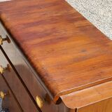 Chest of drawers of the 40s in walnut compass feet 3 drawers
