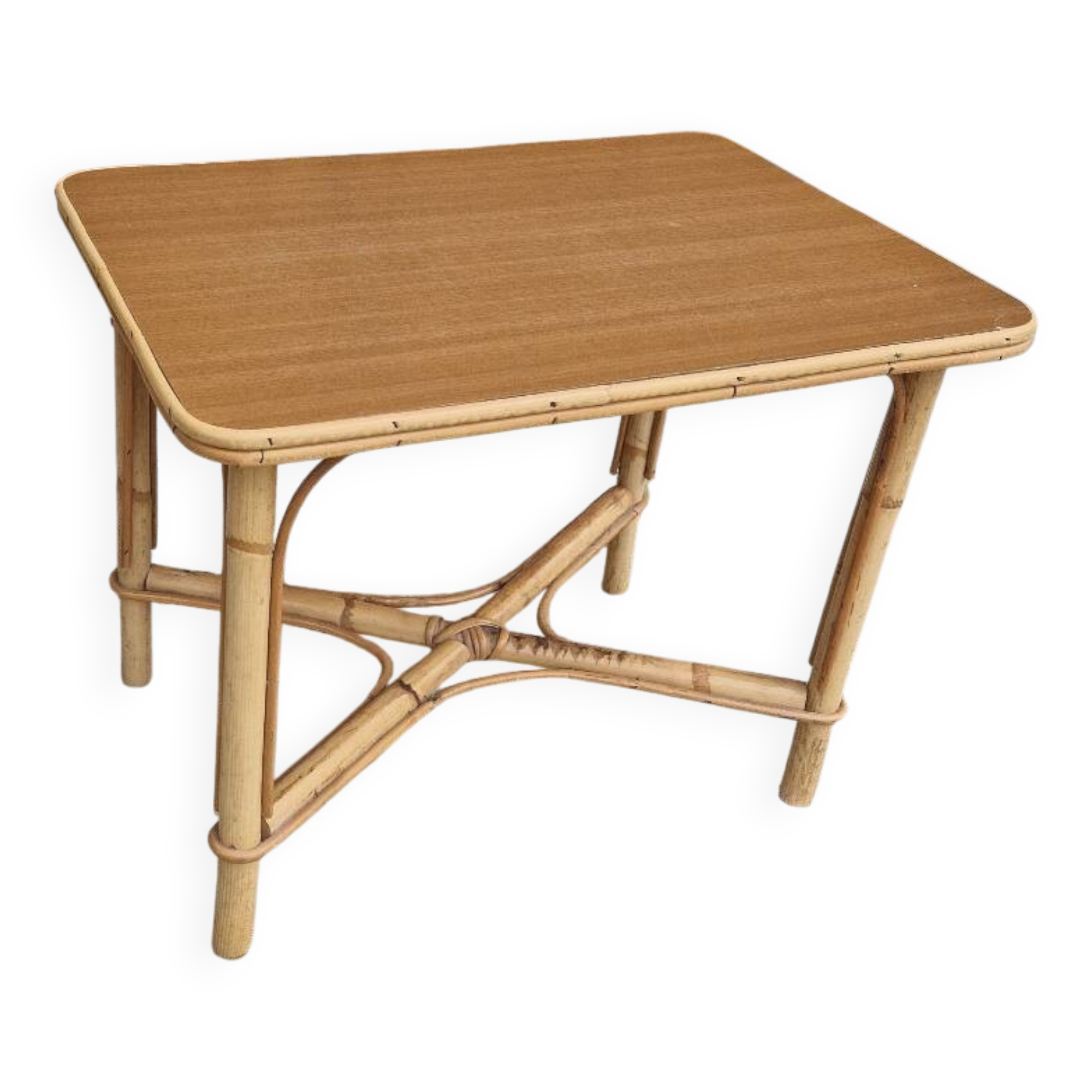 Vintage rattan coffee table