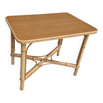Vintage rattan coffee table