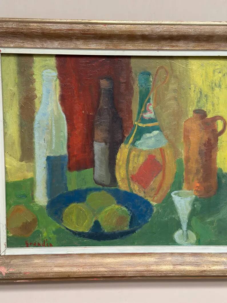 Original Swedish Oil on Panel – “Nature Morte” by Svän Grandin – Signed – Vintage & Framed