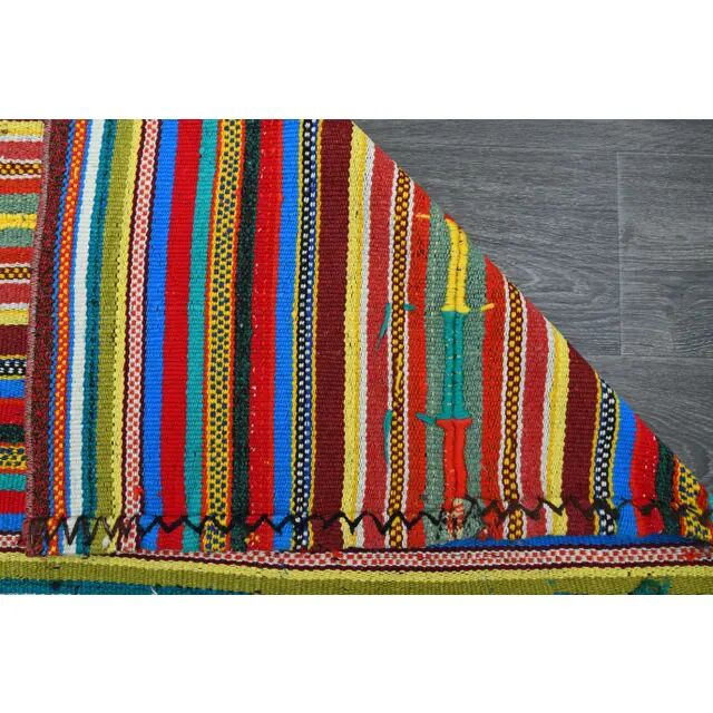 Vintage Turkish Oushak Handmade Wool & Cotton Orange Rug 171x263