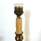 Deux pieds de lampes bougeoir et pique cierge anciens
