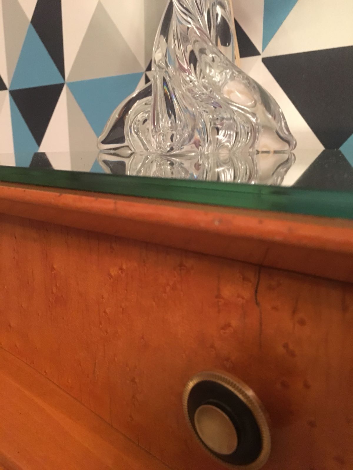 Vintage bedside decorate his mirror year 50