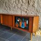 Vintage row with sliding doors and ceramic decoration