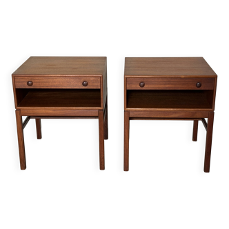Pair of Scandinavian Casino bedside tables by Sven Engström & Gunnar Myrstrand