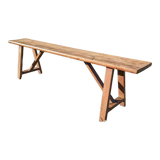 Solid wood truss bench