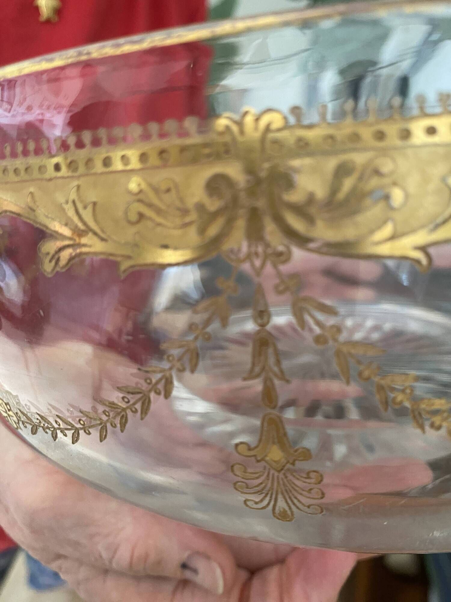 Crystal salad bowl