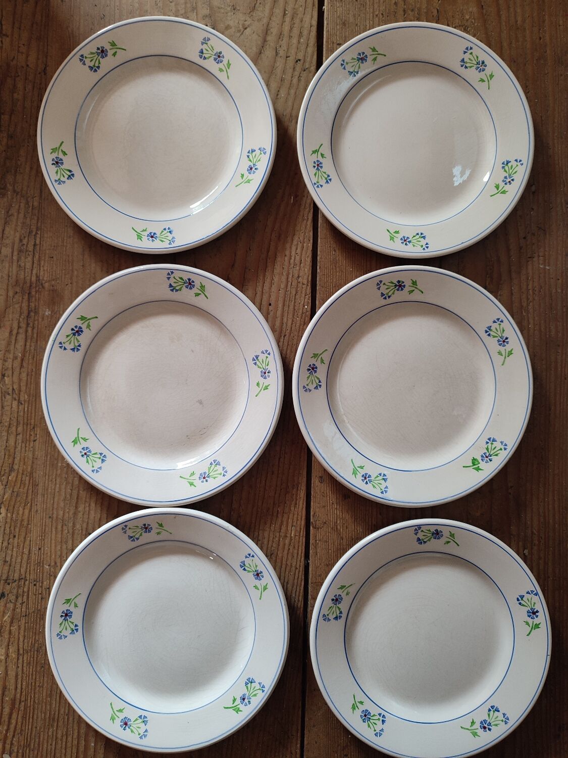 Cornflower dessert plates