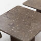 Ensemble de 3 tables basses carrées en marbre fossile, design des années 1970