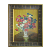 Peinture vintage fleurs dans le vase