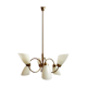 1950s chandelier in brass and glass