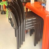 Set de 4 chaises Selene marron Magistretti Artemide