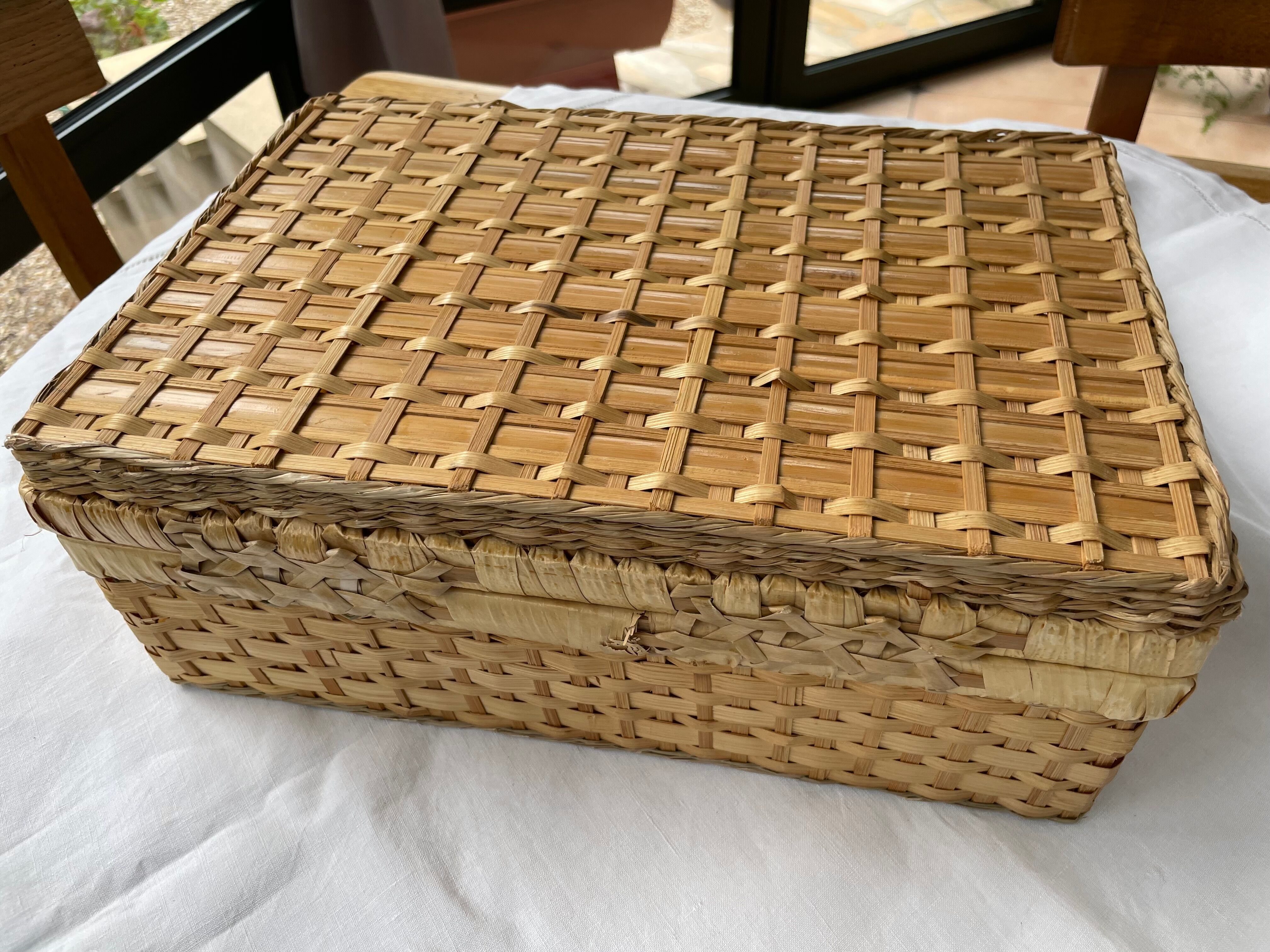 Wicker suitcase