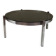 Table basse ronde métal et verre
