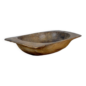 Handmade Hungarian Wooden Dough Bowl, Early 1900s