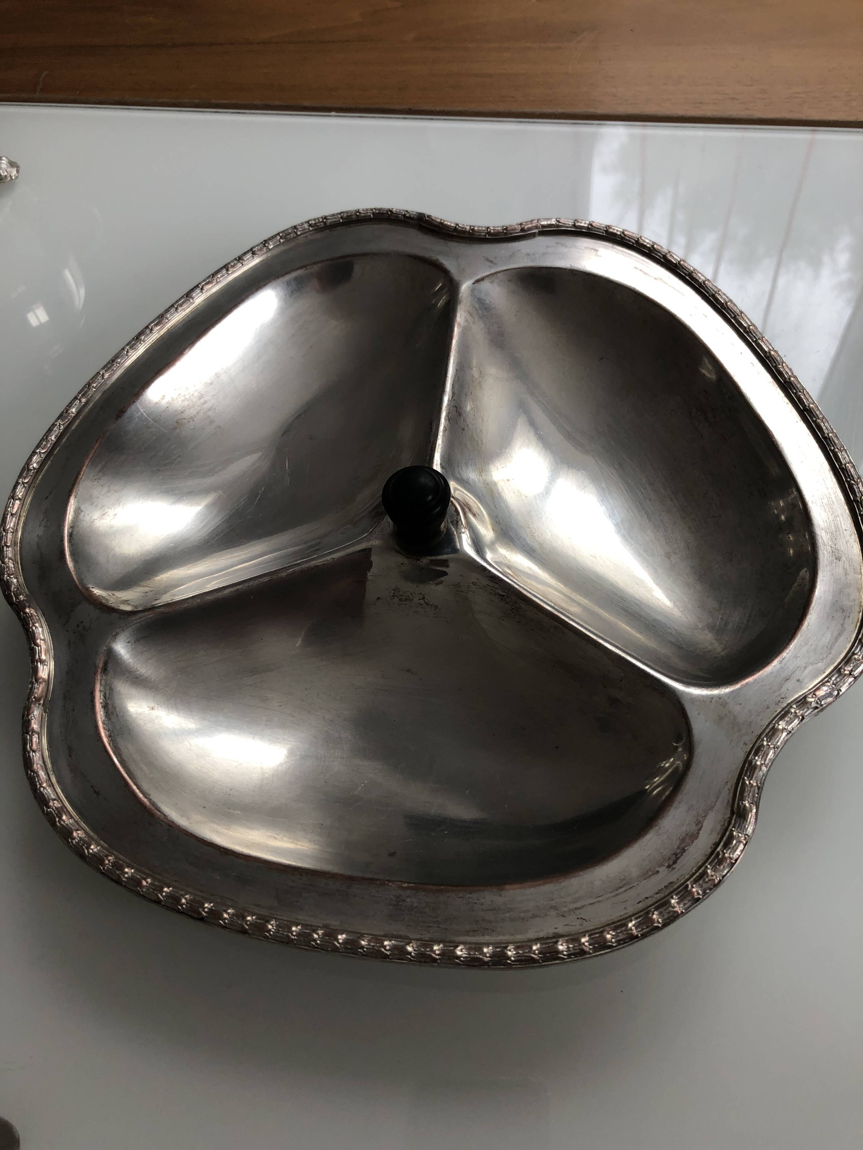 Wiskermann silverware serving dish (equiv. Ercuis, Christofle)