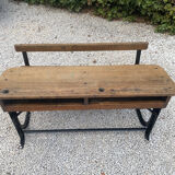 School desk with bench