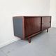 Enfilade vintage design en teck et cuir , années 70