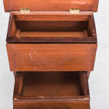 Mahogany compartmental library steps, 1930s