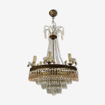 Italian Murano Glass Chandelier, 1950s