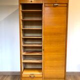 Double curtain filing cabinet