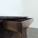 Restoration period chest of drawers with bronze ornaments