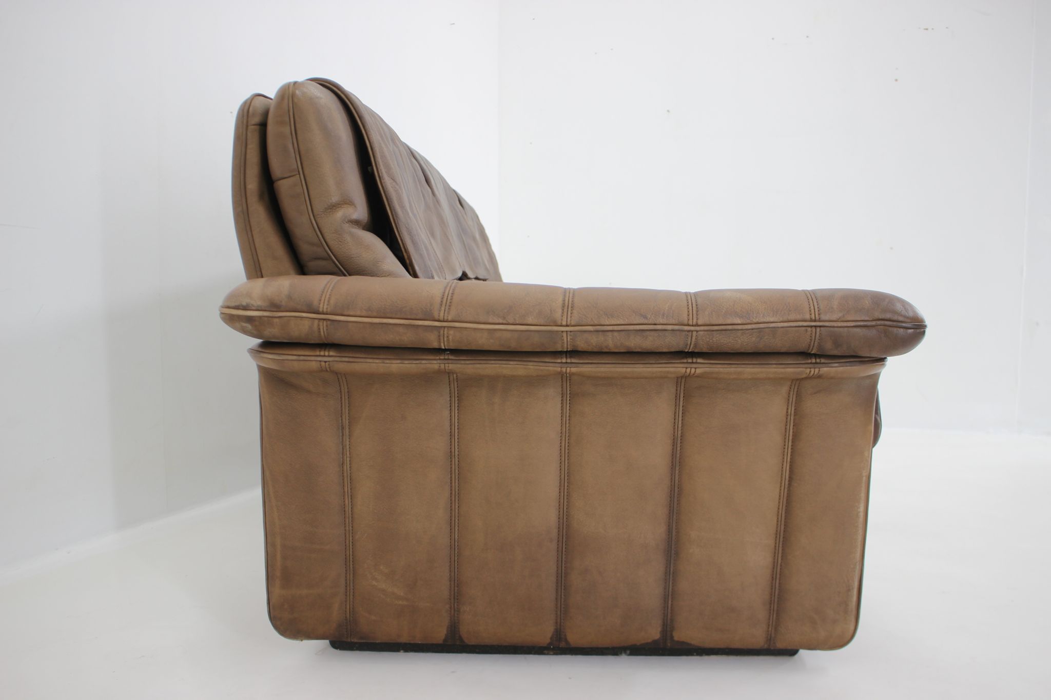 Canapé en cuir brun De Sede des années 1980, Suisse