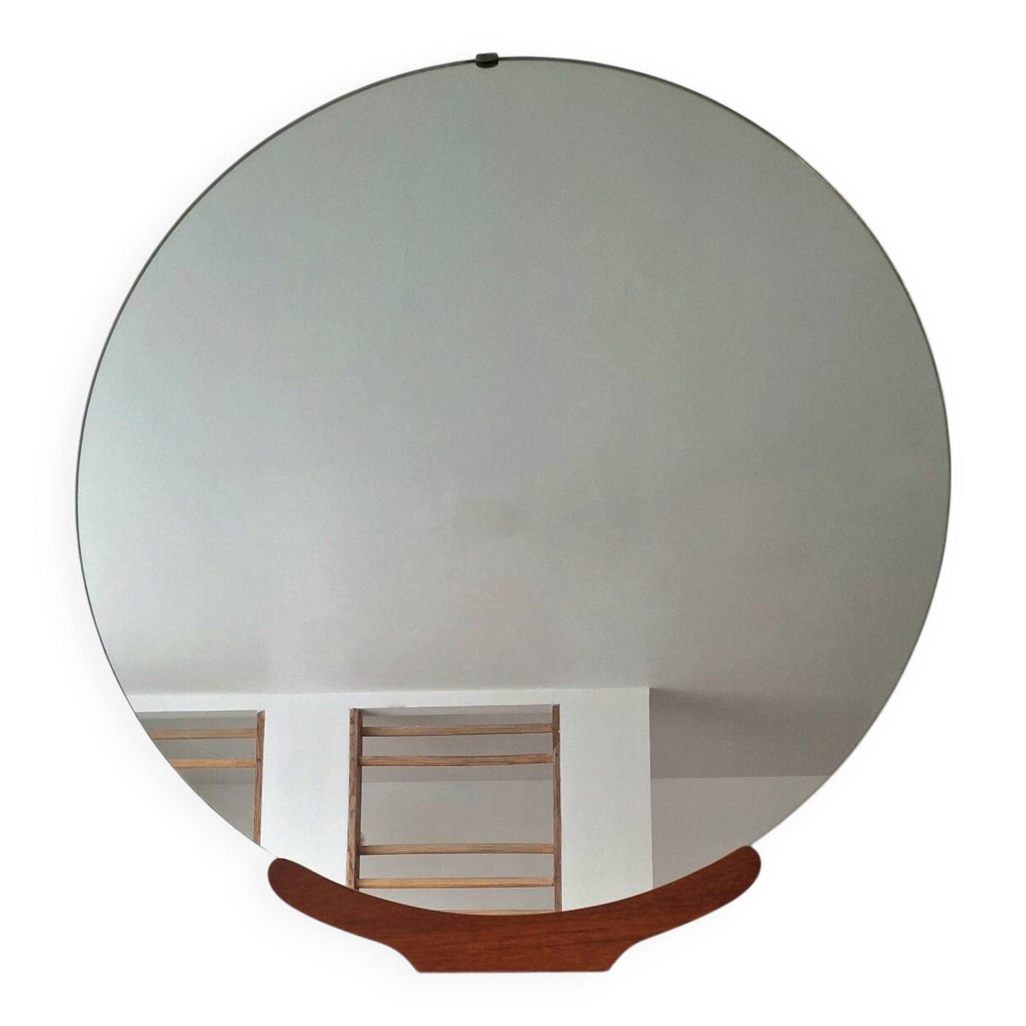 Large vintage round mirror 90cm, retro decoration