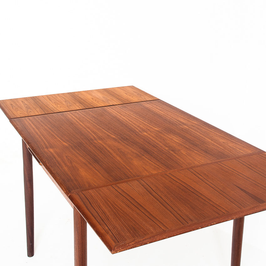 Teak dining table with Scandinavian-style extensions - France, 1960