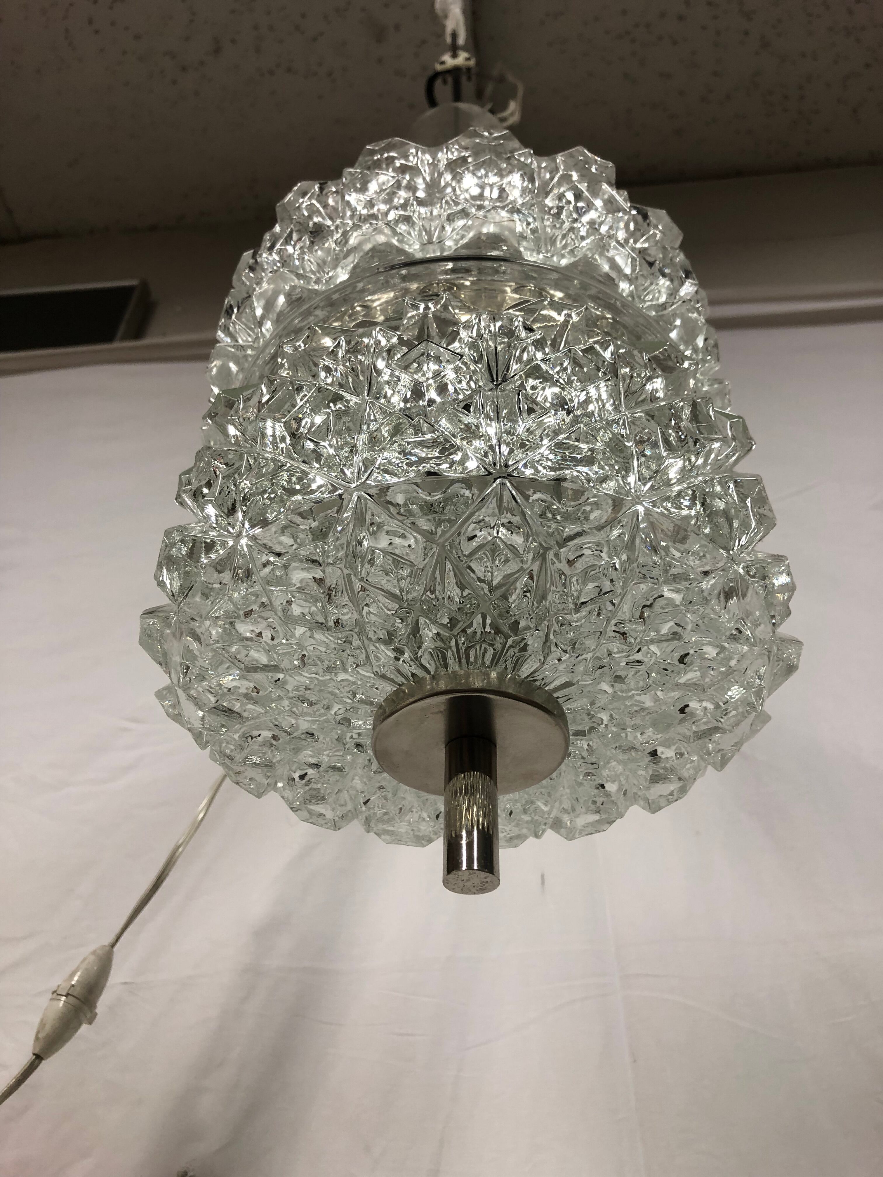 Glass chandelier 1970