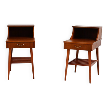 Pair of Swedish bedside tables, 1950s