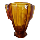 Amber art deco vase year 30 Czech Republic