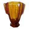 Amber art deco vase year 30 Czech Republic