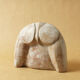 Abstract sculpture stone pink marble contemporary signed