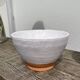 Duo of white ceramic pottery bowls wabi sabi